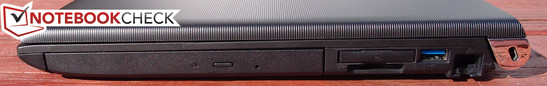 Right: DVD+-RW, ExpressCard/34, Card Reader, USB 3.0, Gigabit Ethernet