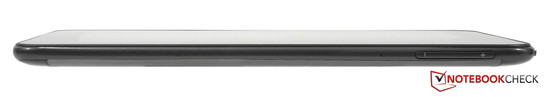 Top: Integrated microphone, volume controller