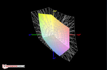 sRGB color space coverage