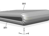 A recent patent application from Samsung shows a smartphone that can fold over itself. (Source: Samsung patent)