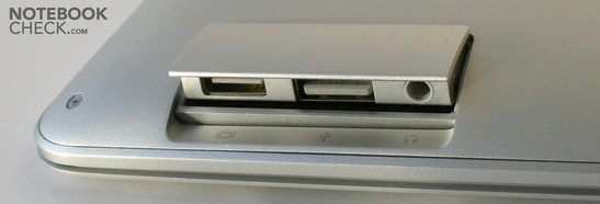 Right Side: Mini-DVI, USB, Headphone