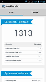 Geekbench 2 score