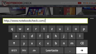 Keyboard in landscape mode