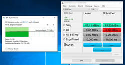 Transfer rates SD-card reader