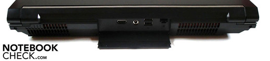 Rear: HDMI, power supply, 2x USB 2.0, RJ-45 Gigabit LAN