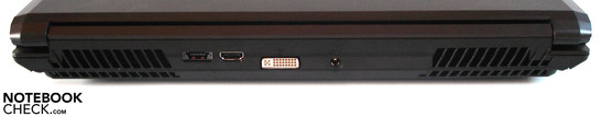 Rear: eSATA/USB 2.0, HDMI 1.4, DVI, DC in