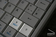 The unusual location of 'cursor up' and 'right shift' key is annoying.