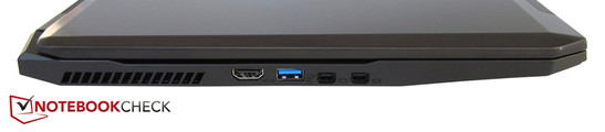 Left side: HDMI, USB 3.0, 2x DisplayPort