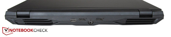 Back: HDMI, 2x DisplayPort, AC power