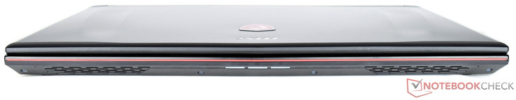 Front side: speaker grilles, indicator LEDs