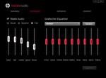 Control panel of the sound system