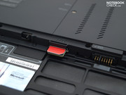 The accompanying SIM slot in the battery compartment