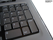 A dedicated number pad is standard in 17 inch devices.
