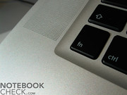 As in the MacBook Air, also this notebook comes with the user-friendly single-key keyboard.