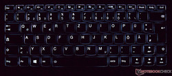Keyboard Yoga 710-14ISK with backlight turned on