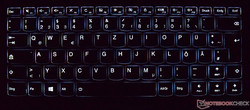 Keyboard Yoga 710-14ISK with backlight turned on