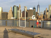 A look at New York's skyline through the Pixel Phone made by Google.
