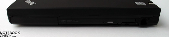 Left Side: VGA Output, Display Port, LAN, 3x USB 2.0, PCCard, ExpressCard