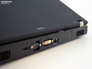 ...as well as a VGA, DVI and a display port on the back side of the notebook.