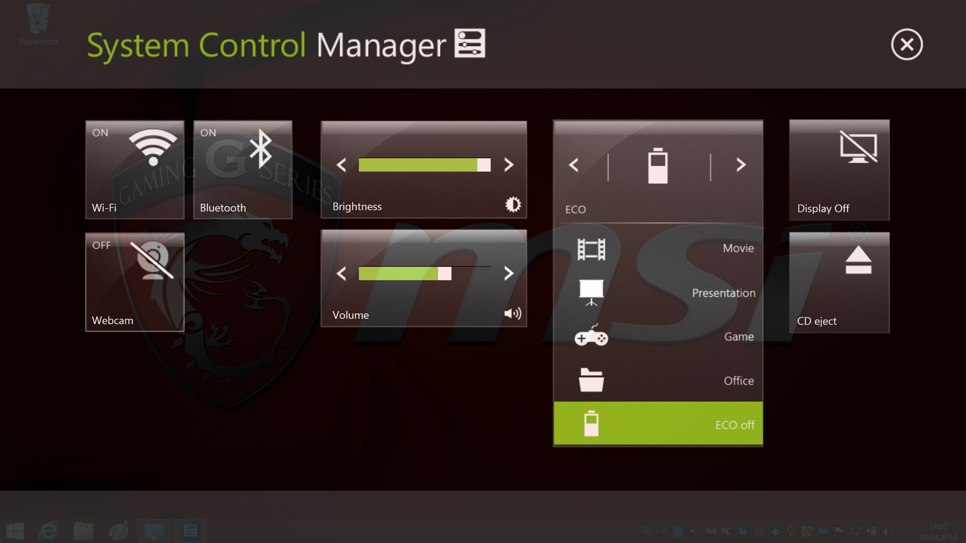 Manage control
