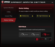 Dragon Gaming Center - Device Setting