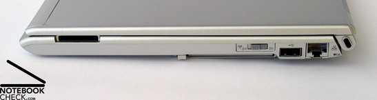 Right Side: Cardreader, PCMCIA, USB, LAN, Kensington Lock