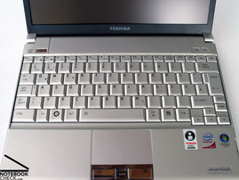 Keyboard of the Toshiba Portégé R500 Subnotebook