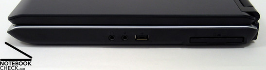 Right Side: Audio Ports, USB 2.0, ExpressCard