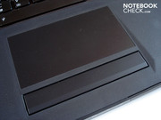 The comfortable touchpad has generous dimensions.