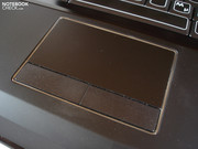 The touchpad surface is smooth.