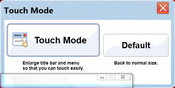 Touch-mode only helpful to an extent with larger icons