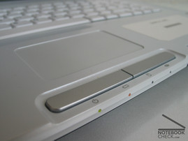 touchpad & keyboard of the Sony Vaio