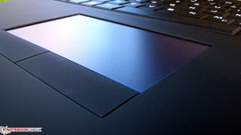 The touchpad supports multi-touch gestures