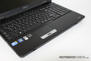 The keyboard of the Tecra A11 is well-sized and has a good feel to it.