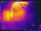 The heat pipe is very visible here