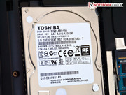 ...hides a Toshiba hard drive, ...