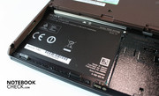 SIM card slot underneath the battery