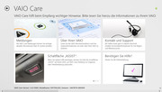 Vaio Care helps keep the computer safe, and up-to-date.