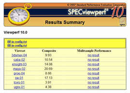 SPEC Viewperf Benchmark 4GB