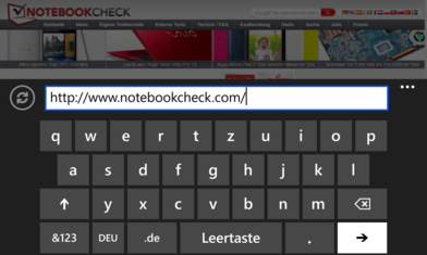 In landscape mode, the keyboard uses up a lot of height while wasting space at the sides.