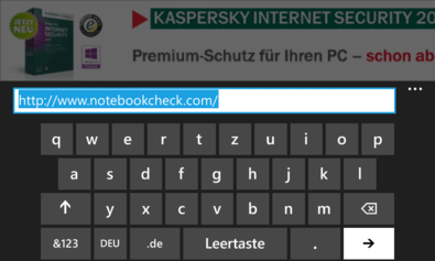 Keyboard landscape mode