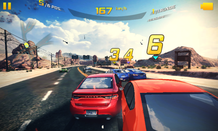 Sophisticated 3D games like Asphalt 8 are possible, but with minor stutters