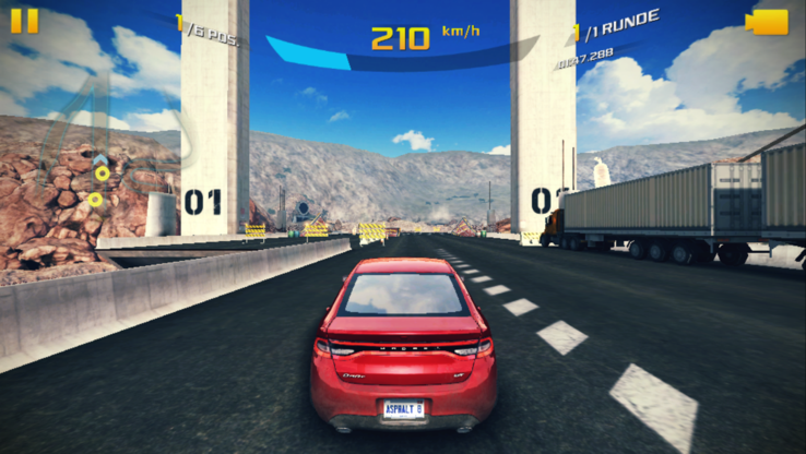 "Asphalt 8" on the FZ-E1