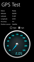 GPS signal outdoors