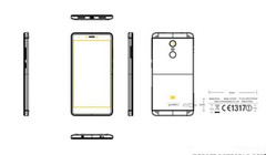 A leaked drawing of something resembling a Xiaomi Redmi Note. (Source: Gizchina)