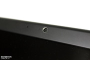 Microphone and webcam are located on the display bezel.
