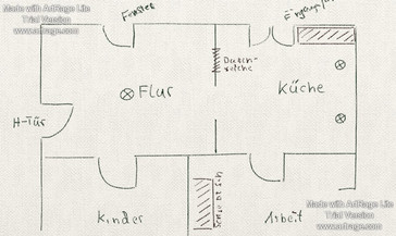 ArtRage Lite: constructing with a ruler or tracing a drawing pattern