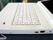 The keyboard fits well into the overall design of the Mythos A15 and offers good usability.