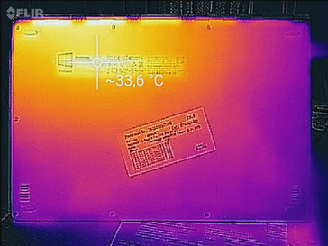 Temperature distribution bottom (load)