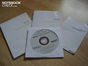 Also included: a guarantee booklet, two handbooks and an operating system DVD